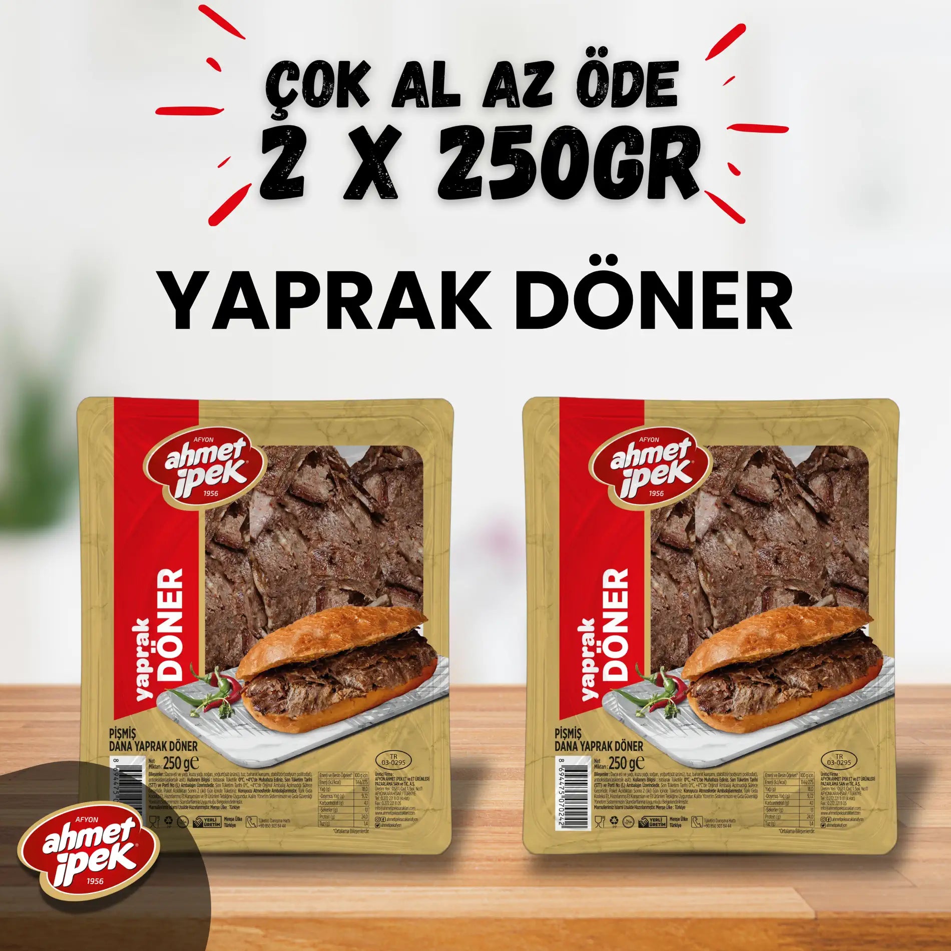Ahmet İpek Yaprak Döner 2x250gr