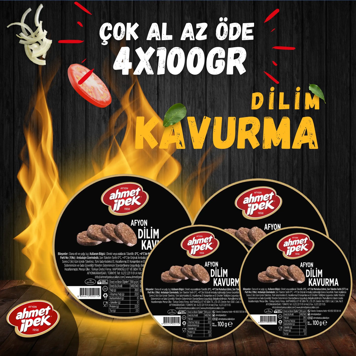 Dilim Kavurma 4x100gr